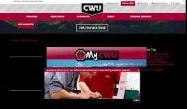 
							         CWU Service Desk | myCWU Login Help								  
							    