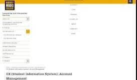 
							         CX (Student Information System): Account Management | Harvey ...								  
							    