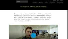 
							         Cyber graduate - Deloitte Careers - Werken bij Deloitte								  
							    