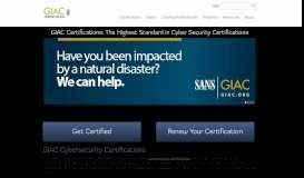 
							         Cyber Security Certifications - GIAC Certifications								  
							    