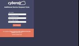 
							         Cyberair Support | Additional Device Request								  
							    