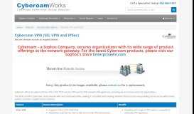 
							         Cyberoam VPN (SSL VPN and IPSec) | CyberoamWorks.com								  
							    