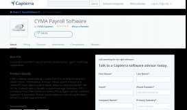 
							         CYMA Payroll Software Reviews and Pricing - 2019 - Capterra								  
							    