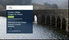 
							         Cyngor Sir Powys County Council								  
							    