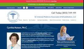 
							         Cynthia Hutson, PA-C | SC Internal Medicine Associates and ...								  
							    