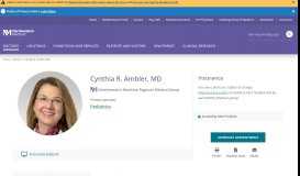 
							         Cynthia R. Ambler, MD | Northwestern Medicine								  
							    