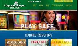
							         Cypress Bayou Casino in Charenton, Louisiana | Home								  
							    
