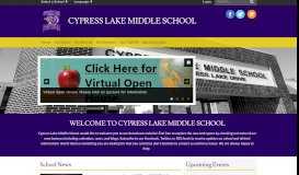 
							         Cypress Lake Middle School: Home								  
							    