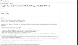 
							         Cyprus International University Course Portal								  
							    