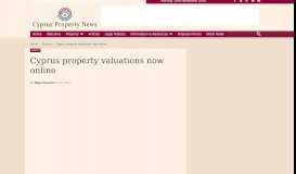 
							         Cyprus property valuations now online - Cyprus Property News								  
							    