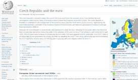 
							         Czech Republic and the euro - Wikipedia								  
							    
