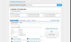 
							         czteam.ro at WI. CZTeam Tracker :: Login - Website Informer								  
							    