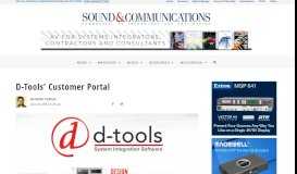 
							         D-Tools' Customer Portal - Sound & Communications								  
							    
