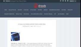 
							         D-Tools Customer Support Portal Now Open | D-Tools NewsBlog								  
							    