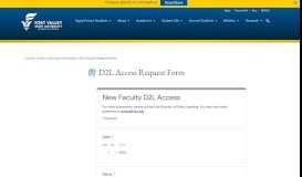 
							         D2L Access Request Form - Fort Valley State University								  
							    
