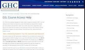 
							         D2L Course Access Help | Information Technology								  
							    