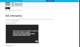 
							         D2L Information - Orangeburg-Calhoun Technical ... - OCtech								  
							    
