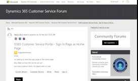 
							         D365 Customer Service Portal - Sign In Page as Home Page ...								  
							    