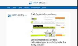 
							         DAB Bank Login - Sicher beim Onlinebanking anmelden ...								  
							    