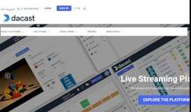 
							         DaCast: Video Hosting and Live Streaming Solutions								  
							    