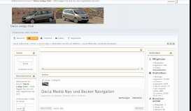 
							         Dacia Media Nav und Becker Navigation - Lodgy Club								  
							    