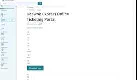 
							         Daewoo Express Online Ticketing Portal (344 views) - Scribd								  
							    