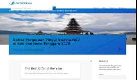 
							         Daftar Perguruan Tinggi Swasta Jurusan DKV di Bali ... - Portal Dekave								  
							    