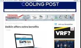 
							         Daikin offers extra benefits - Cooling Post								  
							    