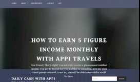 
							         DAILY CASH WITH APPI TRAVELS INTERNATIONAL – HOW ...								  
							    
