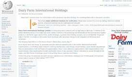 
							         Dairy Farm International Holdings - Wikipedia								  
							    
