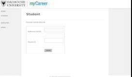 
							         Dalhousie Portal - My Career - Login - Student Login Page								  
							    