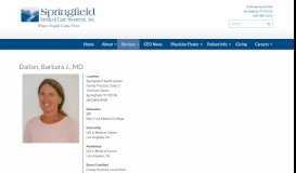 
							         Dalton, Barbara J., MD | Springfield Medical Care Systems								  
							    