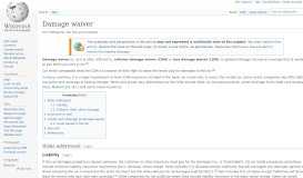 
							         Damage waiver - Wikipedia								  
							    