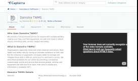 
							         Damstra TWMS Price, Reviews & Ratings - Capterra								  
							    
