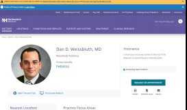 
							         Dan D. Weissbluth, MD | Northwestern Medicine								  
							    