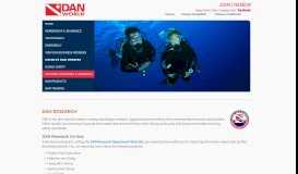 
							         DAN Divers Alert Network Asia-Pacific : Research - DAN AP								  
							    