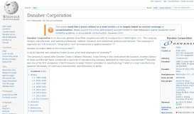 
							         Danaher Corporation - Wikipedia								  
							    