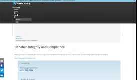 
							         Danaher Integrity and Compliance - Videojet Technologies								  
							    