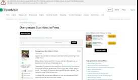 
							         Dangerous Bus rides in Peru - Peru Forum - TripAdvisor								  
							    