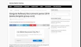 
							         Dangote Refinery Recruitment portal 2019 [www.dangote-group.com ...								  
							    