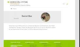
							         Daniel Bax | Heimatkunde - migrationspolitisches Portal								  
							    