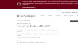 
							         Daniel del Portal | Temple Health								  
							    