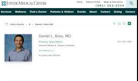 
							         Daniel L. Boss MD | Jupiter Medical Center								  
							    
