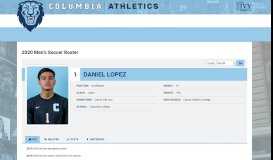 
							         Daniel Lopez - Men's Soccer - Columbia University Athletics								  
							    