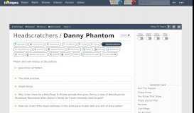 
							         Danny Phantom / Headscratchers - TV Tropes								  
							    