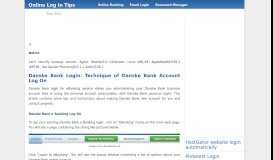 
							         Danske Bank Login Account | Danske Online Banking Log On								  
							    