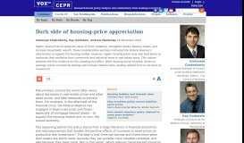 
							         Dark side of housing-price appreciation | VOX, CEPR Policy Portal								  
							    