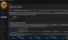 
							         Darkmoon Cards - Wowpedia - Your wiki guide to the World of Warcraft								  
							    