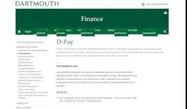 
							         Dartmouth Pay (D-Pay)								  
							    