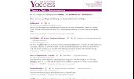 
							         Das Access-Portal | Tools > Datenbankwartung - Yaccess								  
							    